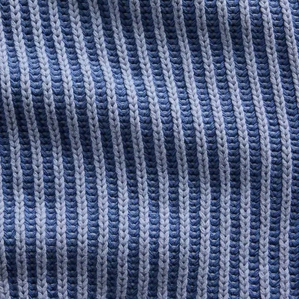 GAP Bainbridge Blue Ribbed Crewneck Sweater - Picture 3 of 8